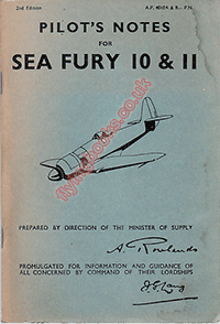 AP 4018A & B Sea Fury 10 & 11 Pilot's Notes