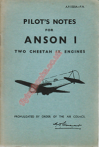 AP1525A-PN Anson I Two Cheetah IX engines