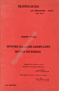 AP1565B Spitfire IIA and IIB aeroplanes Merlin XII engine