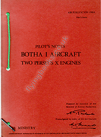 AP1588A Botha I aircraft two Perseus X engines