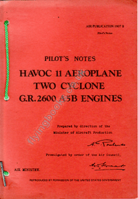 AP1807B Havoc II aeroplane two Cyclone G.R.2600 A5B engines